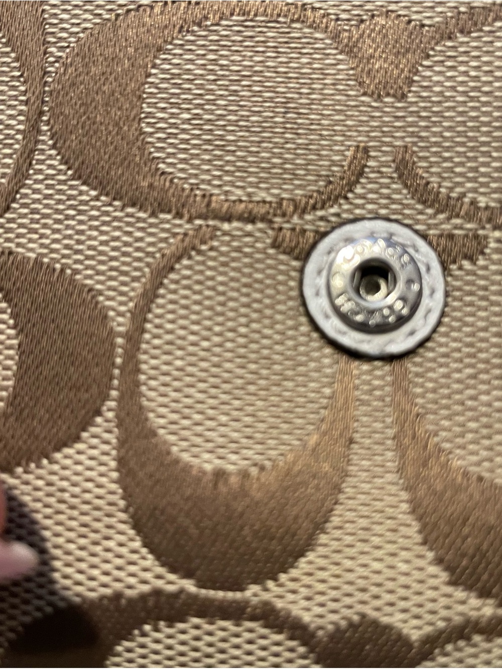 Coach Canvas Wallet in Khaki and Chalk - Picture 5 of 6